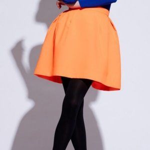 PINK TARTAN Puffy FULL Tiffany NEON ORANGE SKIRT